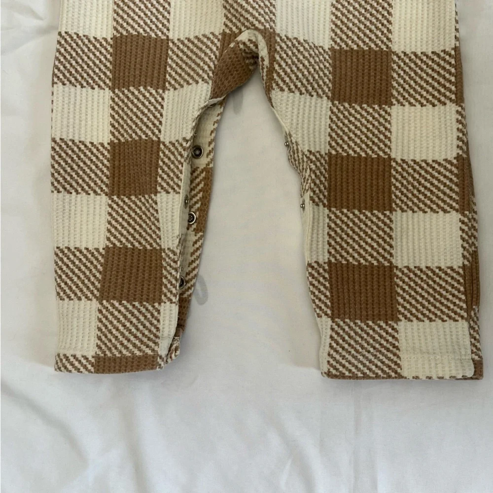 Grayson Collective Brown and White Checkered Kids One Piece Size 18 Months